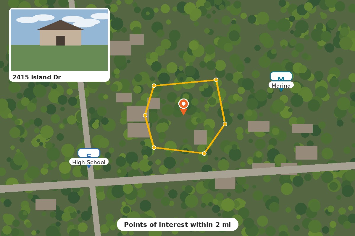 Example site map, satellite view